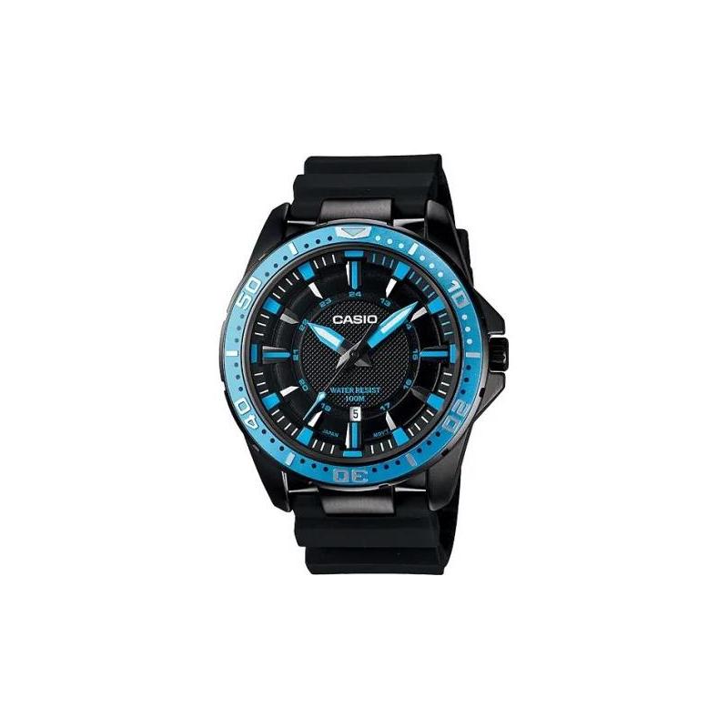 

Casio DRESS 100 meters waterproof quartz movement resin strap Japanese and Korean watch men s watch black dial MTD-1072-2AV чёрный