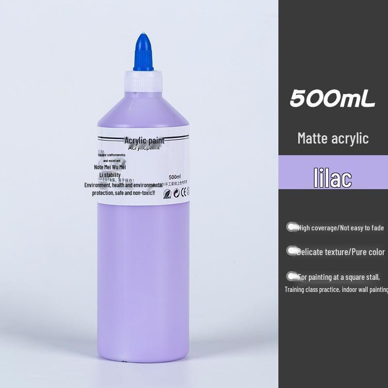 500ml Čtvercová láhev Akrylová barva pro dětské graffiti, Malování sádrových panenek a Omalovánky pro mateřskou školu