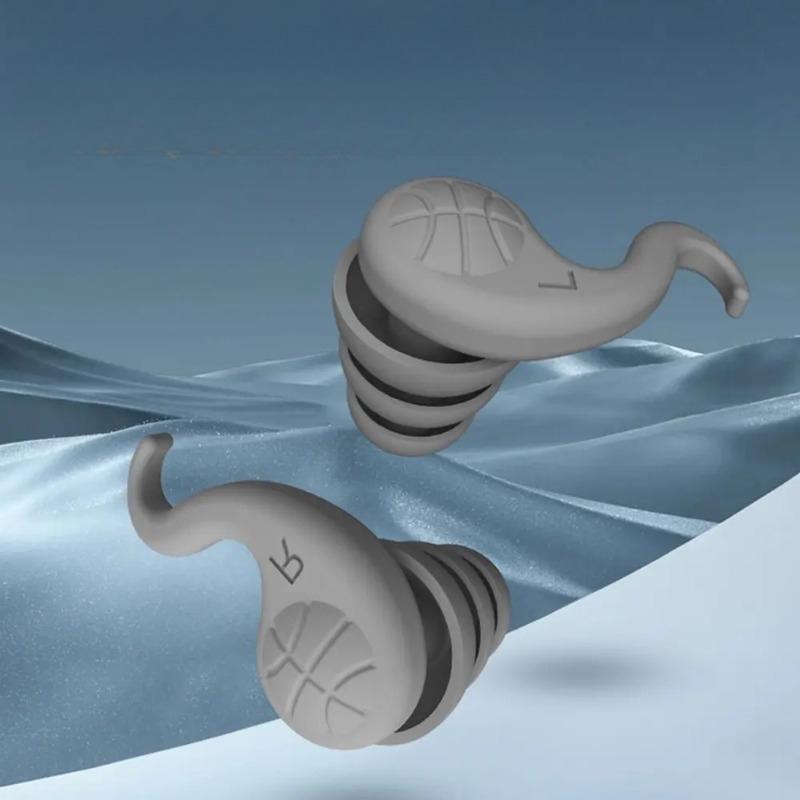 1/2 Pairs Professional Waterproof Swimming Earplugs, Reusable Silicone for Pool & Sleep, Super Soft Noise Reduction for Travel