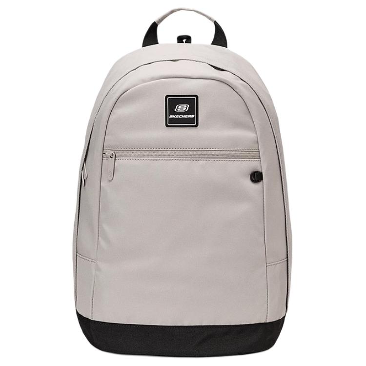 Skechers Fashion Versatile Logo Plaque Large Capacity Zipper Closure Fabric Backpack Unisex backpack Rose-Gray L324U087-04TH Rose Gray