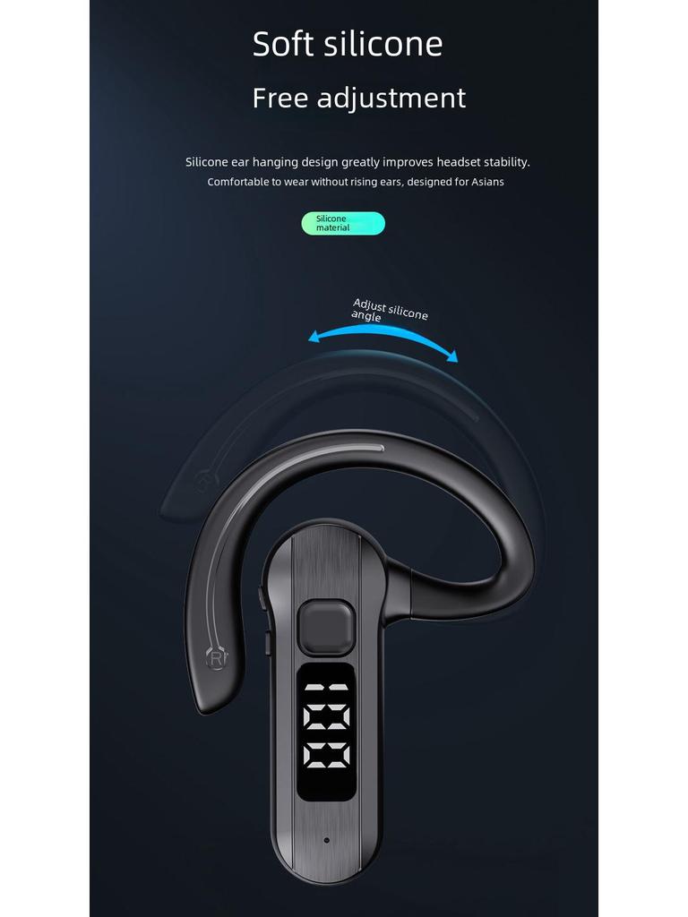 M26 Benledning Bluetooth Headset: Trådløs, Høy effekt, Digitalt display, Stemmestyring, Åpent øredesign for sport og forretningsbruk