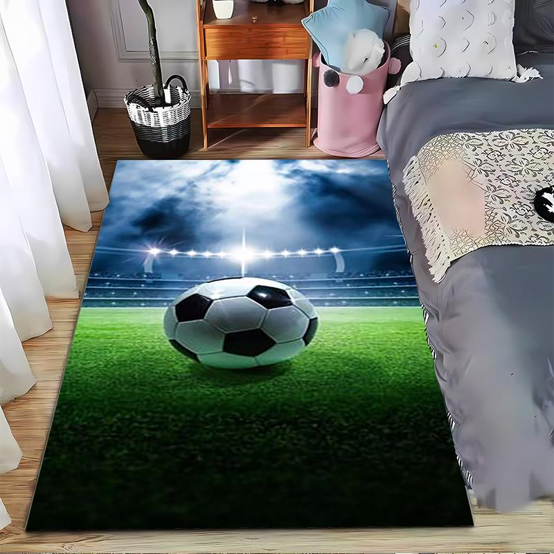 Soccer Ball Stadium Design Carpet for Bedroom Living Room Decor Suitable for use as an anti-slip for living room bedroom sofas