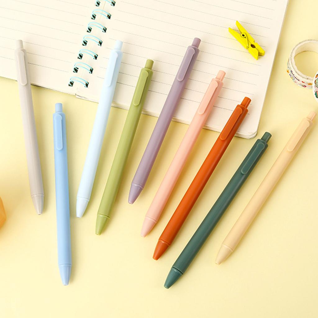 Gelové pero pro děti, studenty, dospělé, černé inkoust, střední hrot, stiskací, zatahovací, hladce píšící pero pro