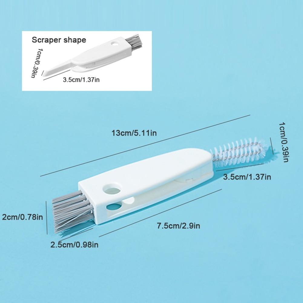 3 In 1 Cleaning Brush Bottle Cleaner Washing Tool for Lid Groove