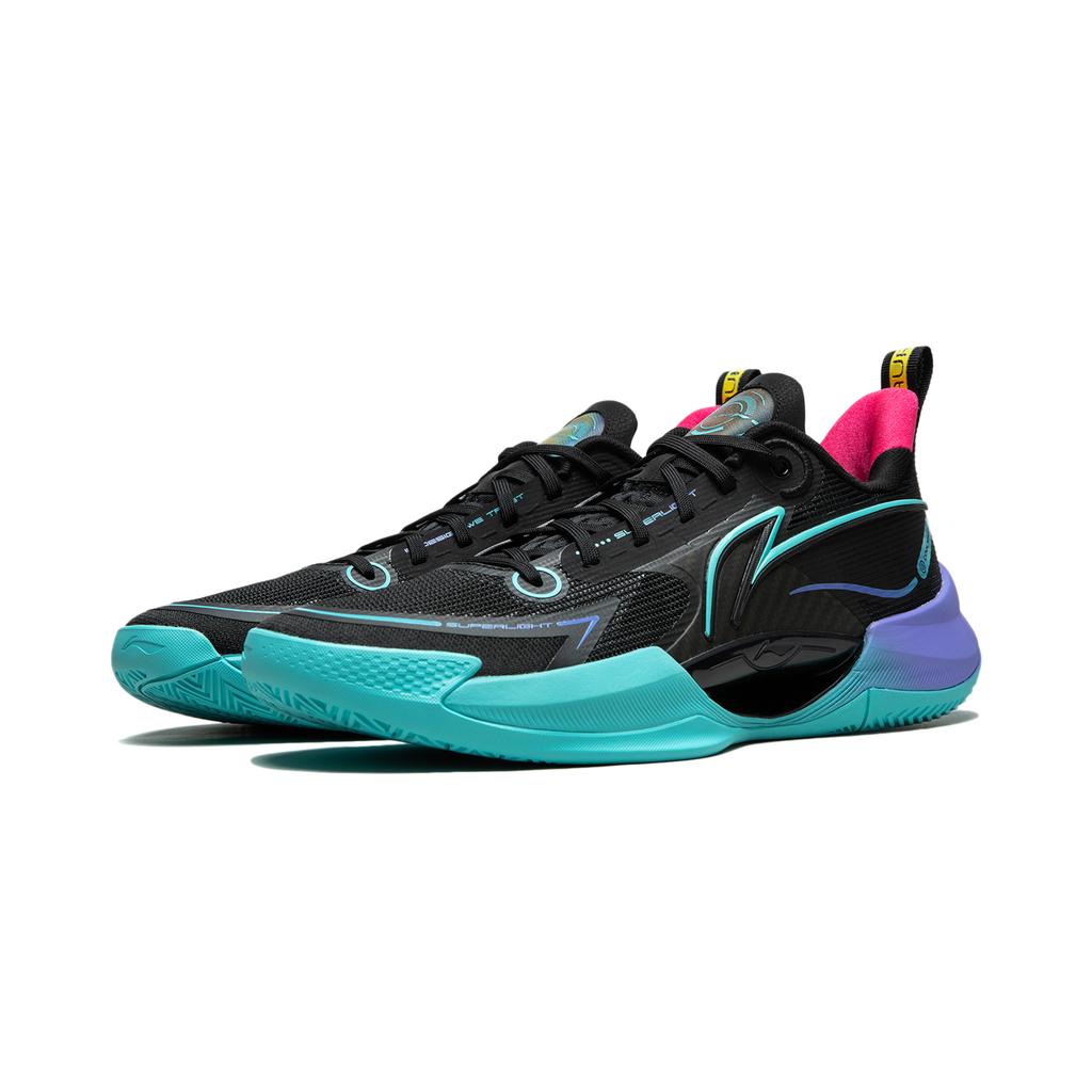 New LiNing Super Light V2 Cushioning Wear Resistant Breathable Supportive Rebound Low Top Basketball Shoes Men's Black ABAT029-4