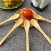 5Pcs Wooden Ecofriendly Household Honey Spoon Tableware Bamboo Kitchen Condiment Scoop Coffee Spoon Dessert Spoon Teaspoon