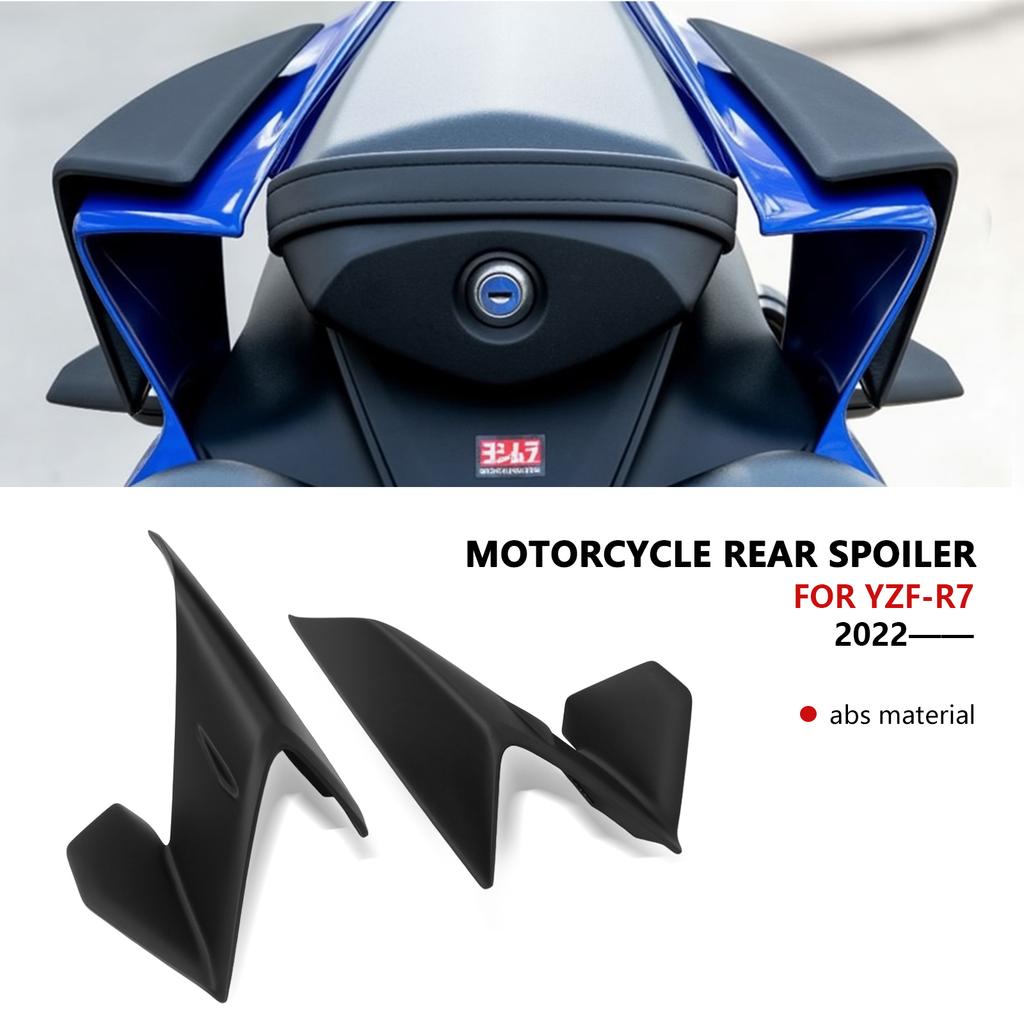 For Motorcycle Rear Wing Spoiler Fairing Rear Tail Wing Fixed Winglet YZF-R7 2025 YZFR7 2024 2023 2022 yzf r7