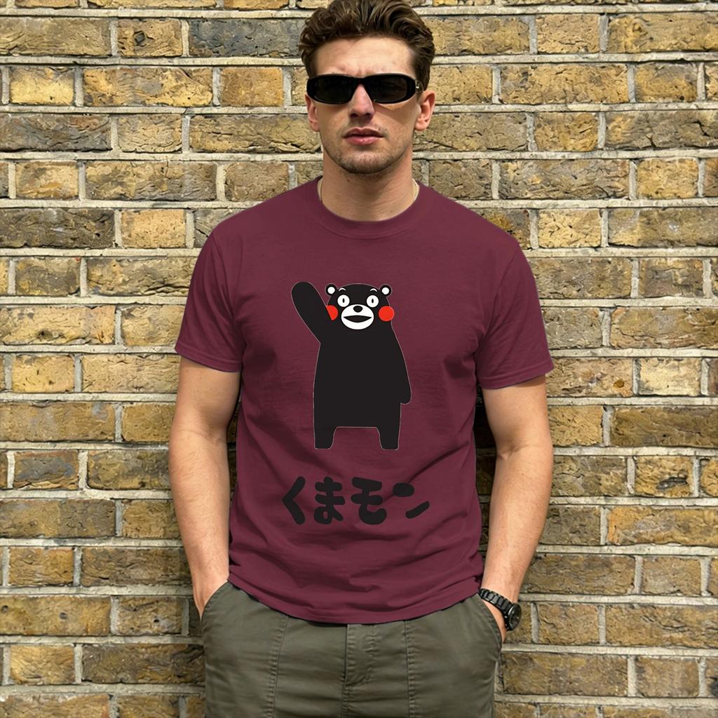 Satanic Bear Pure Cotton Tshirt For Couple Beach Vintage T Shirts Oneck Hip Hop Tee Shirt Oversize Design Tops