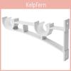 Aluminum Alloy Curtain Rod Bracket With White Double Rod Holders For Home Decor
