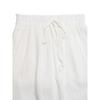 Women High Waist Drawstring Lace Trim Loose Casual Wide Leg Pants