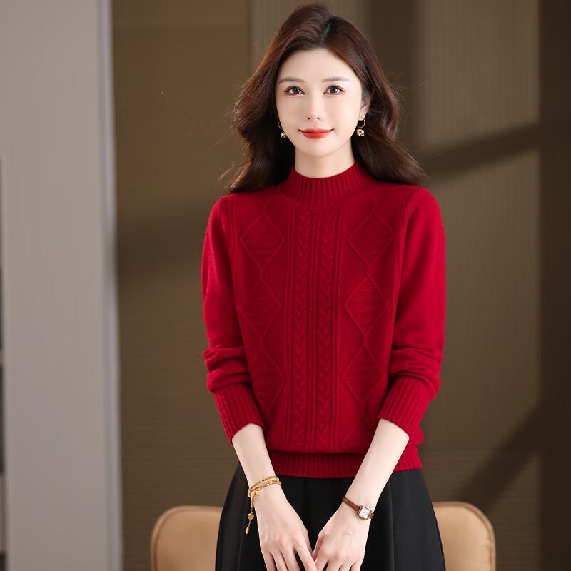 FengXun Women's 100% Pure Wool Turtleneck Sweater