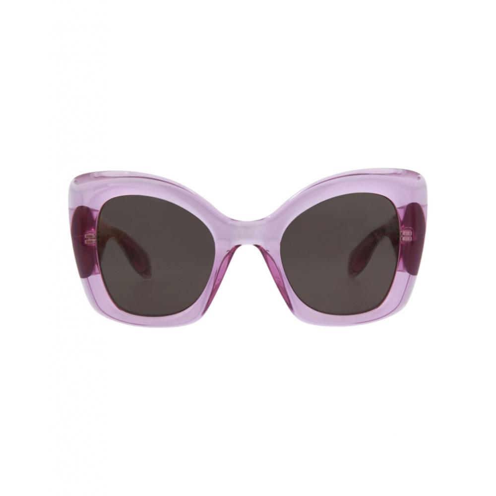 Image of Alexander McQueen Cat Eye Frame Bio Injection Sonnenbrille violett violett grau