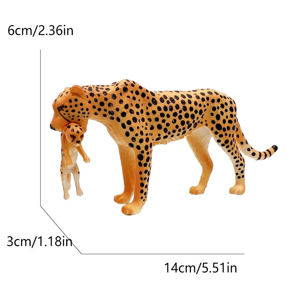 Cheetah Gorilla Leopard Wildlife Pvc Animal Figures With Movable Joints For Child Education