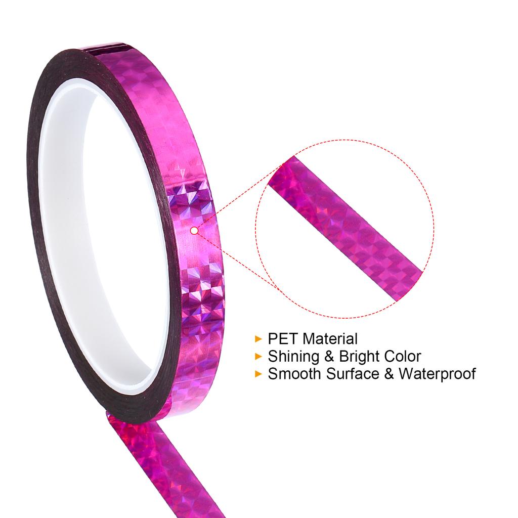 1Pcs 5/8/12mmx50m Prism Tape Holographic Metalized Reflective Adhesive Masking Tape for Detailing Accent Wall Decor Art Craft