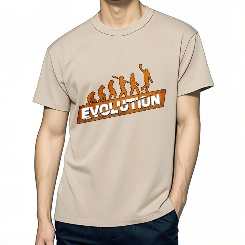 Funny tshirt Relaxed Fit Tshirt Solid Color Teeshirt Boys O Neck tshirt Brand Evolution From Ape To Human Everyday Man tees