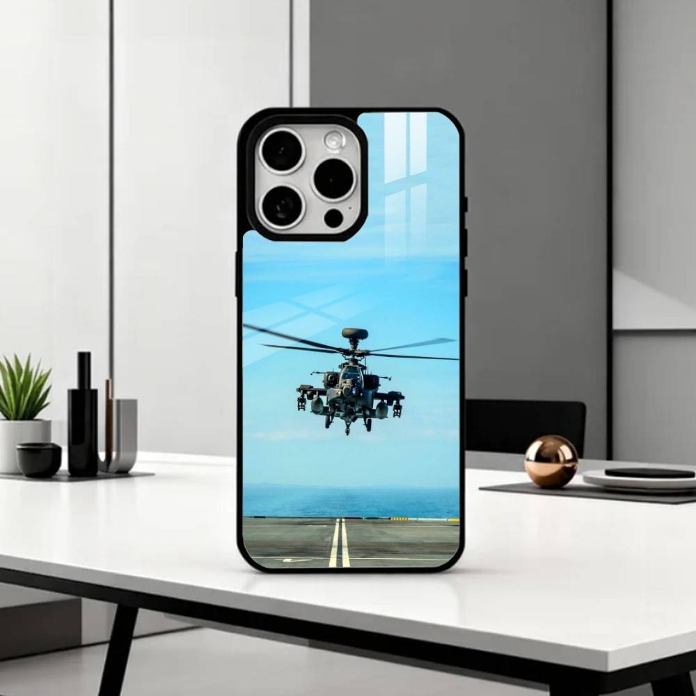 

Apache AH-64 Helicopter Gunships Phone Case For iPhone17,16,15,14,13,12,11 Plus,Pro Max Magnetic For Magsafe Wireless Charging iPhone15PRO