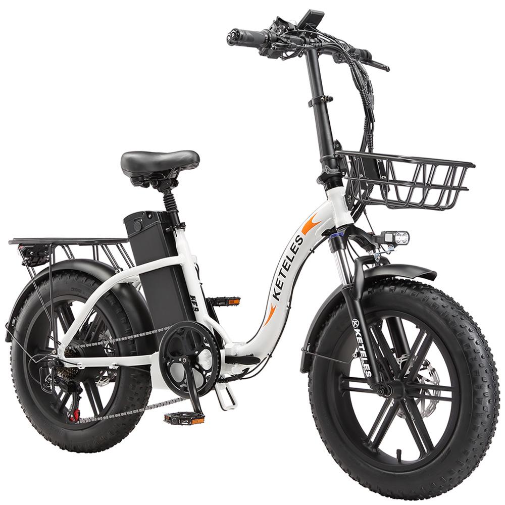 Electric Bicycle Keteles KF9 1000W Motor 20" Fat Tire Foldable Adult Electric Bike 48V 35AH Hydraulic Brakes Max Load 150Kg 7 Speed