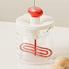 Press Egg Beater, Manual Push Down Mixer for Baking, 500ml Measuring Cup with Whisk, Multifunctional Stirrer for Pancake Milk