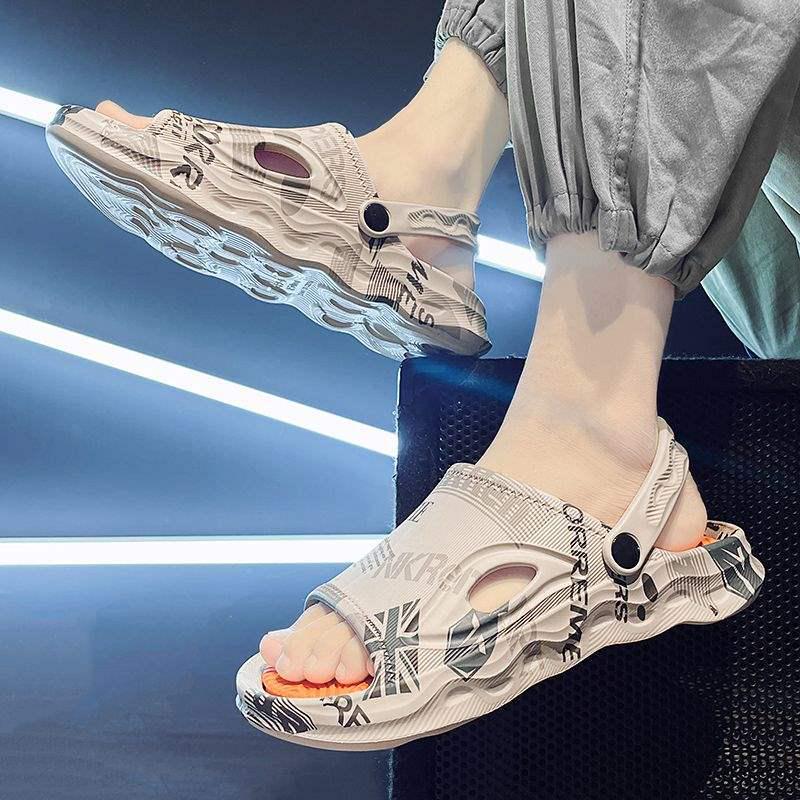 Men's Summer Anti-Slip Thick Sole Sandals: Trendy Dual-Use Slippers for Home & Outdoor Wear