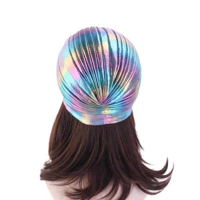 New Colorful Women Muslim Hijab Inner Hijab Caps Laser Silky  Cross Turban Headband Headwrap Women Muslim Hijab Scarf Headscarf