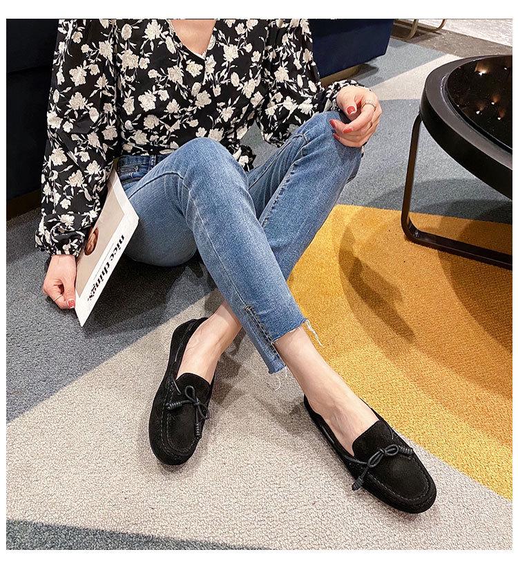 Korean Style Red Bean Women's Slip-On Flats - Versatile, Comfortable Shoes for Spring and Autumn