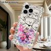 Phone case: 2D flat, fits iPhone 18 17 16 15 14 13 Pro, transparent four corner protection case, for girls, Christmas and Halloween gifts