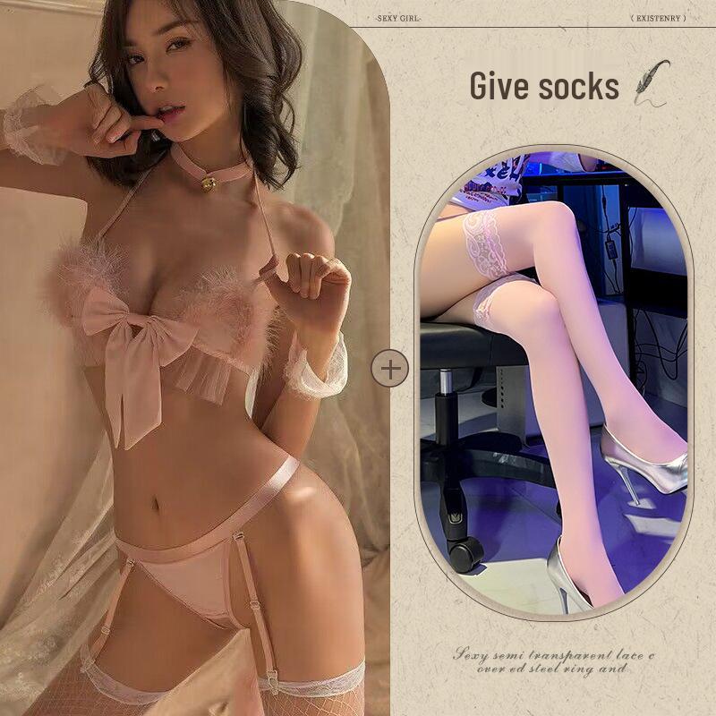 Flirty Lingerie: Catwoman Seductive Bell Robe - Sexy Small Bust Sleepwear Passion Uniform
