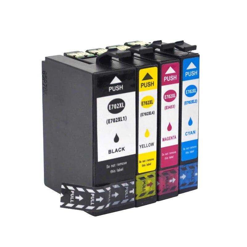 1set 702 XL Compatible ink cartridge for EPSON WorkForce Pro WF-3720 WF-3725 DWF WF-3720DW/DWF WF3730 3733 printer ink cartridge