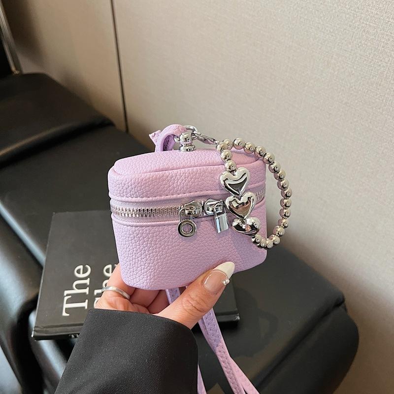 

2025 лето новый интернет-знаменитость с той же модной универсальной сумкой через плечо на молнии, портативная, через плечо, мессенджер, женская сумка, мини No love pendant (10 * 4 * 07) фиолетовый