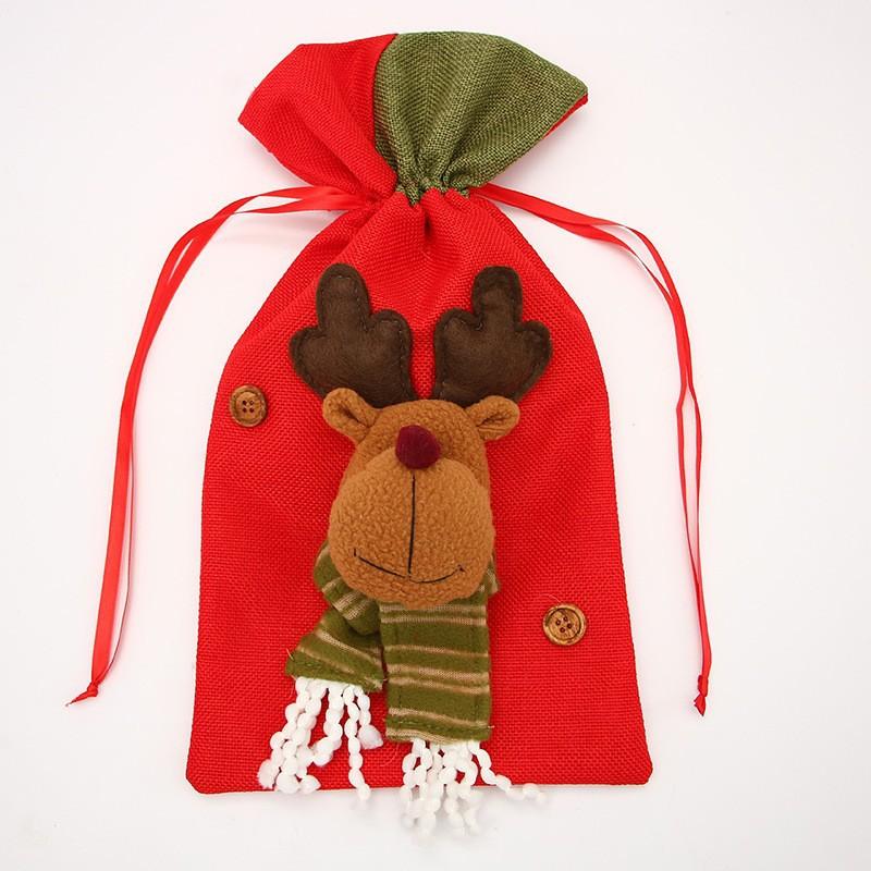 Creative Christmas tote bag three-dimensional doll candy bag bundle pocket decoration gift bag