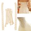 3PCS/Set Satin Wedding Dress Zipper Replacement Adjustable Corset Back Kit Lace-Up Ribbon Ties DIY Craft Wedding Dress