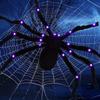 75cm/90cm/120cm/150cm Luminous Halloween Spider Scary Big LED Spider Web Haunted Indoor Outdoor Halloween Decorations Props