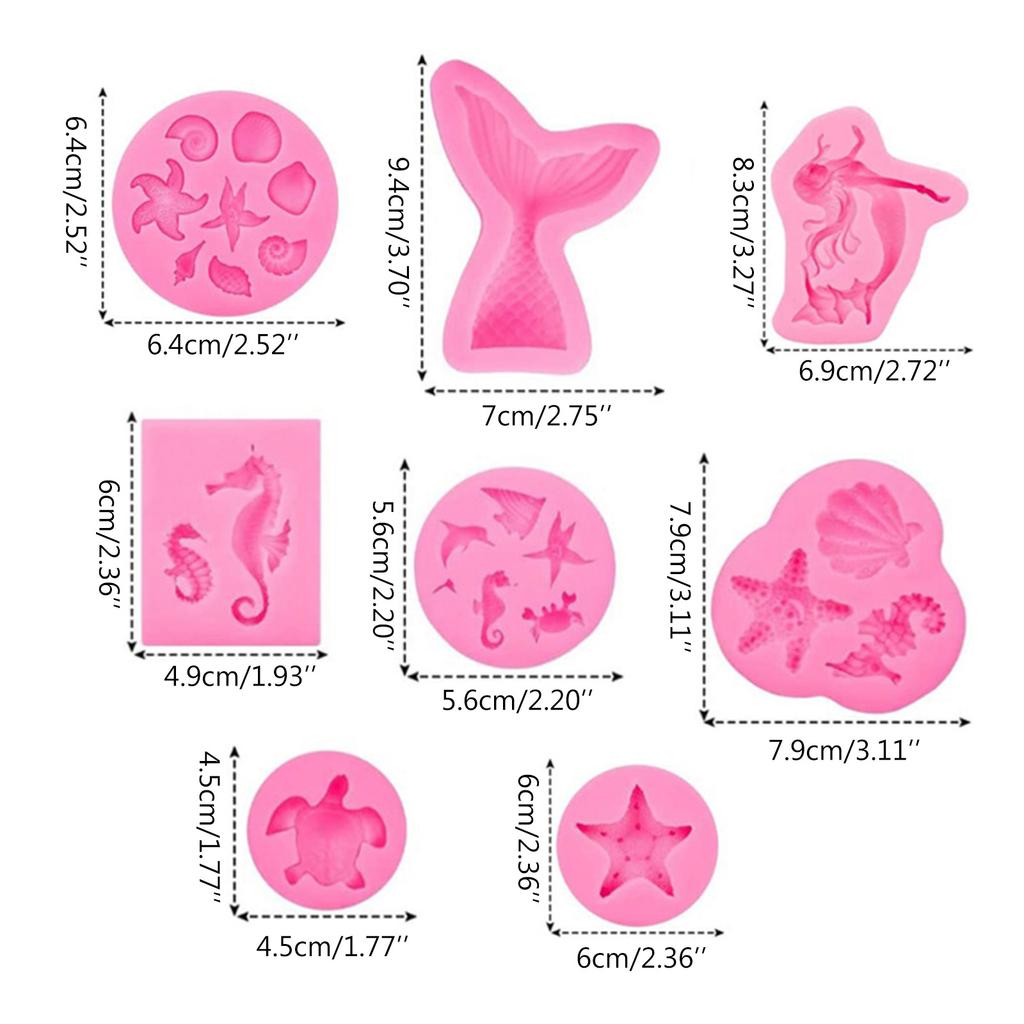 Soap Mold Ocean Fish Theme Shape Cake Decorating Tools Art Silicone Mold Household Candle Molds DIY Candle Crafts Gift