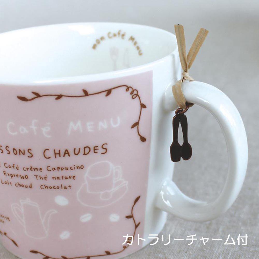 Mon Cafe Menu Mug, Pink, 026151