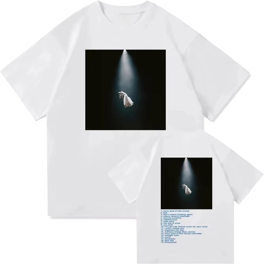 2026 Summer Leisure Fashion Style Loose Men's Cotton Shirt Ariana Grande Bright Future T-shirt New Album Clothing Gift for Fans