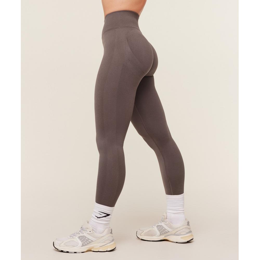 Gymshark Lift Seamless Leggings Cool Brown B6a9c Nbzg