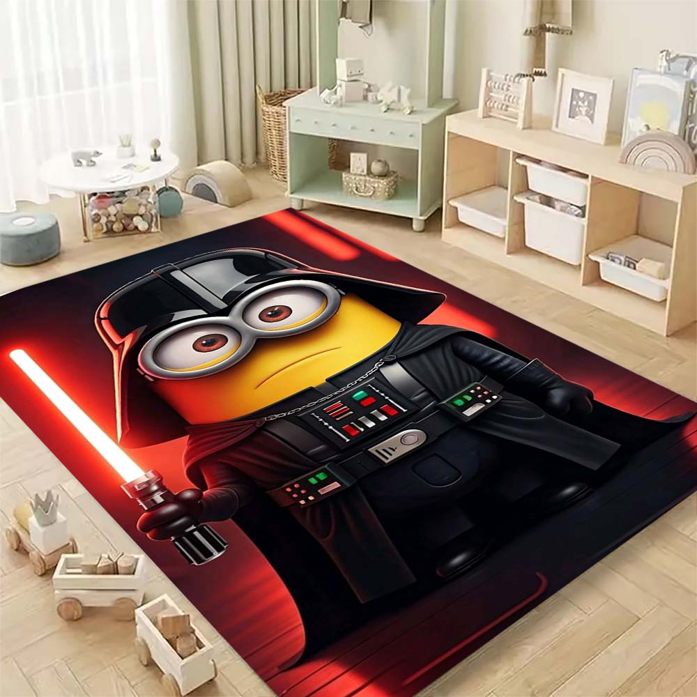 Stylish Minions Design Non-Skid Area Rug Living Room Bedroom Soft Carpet Children Play Mat Home Decor Gift