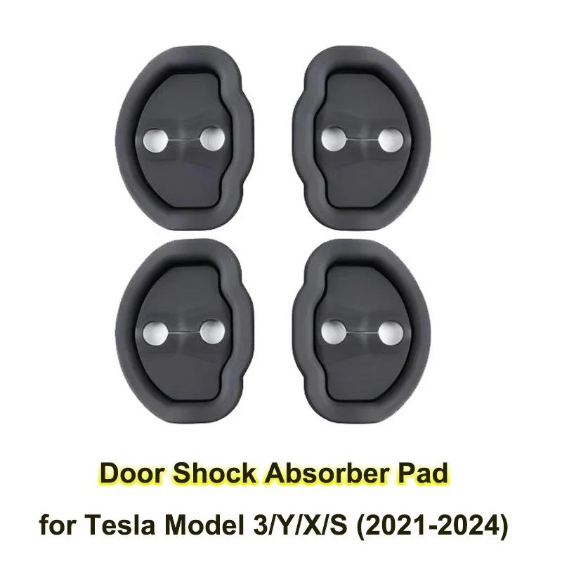 Door Shock Absorber Pad For Tesla Model 3 Y X S Highland 2025 2025 Flexible Lock Protector Silicone Auto Door Lock Latches Cover