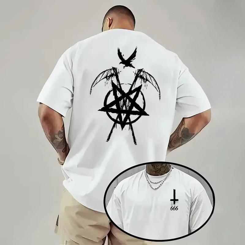 Letnia koszulka z nadrukiem, z krótkim rękawem, modna, prosta, wygodna, oddychająca, unisex