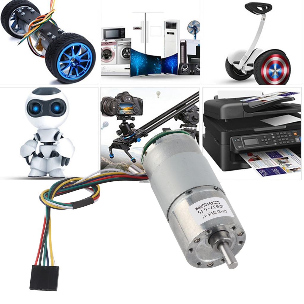 Duży silnik przekładniowy torsyjny z enkoderem 1224V silnik z redukcją mocy i prędkości(24V 100RPM)