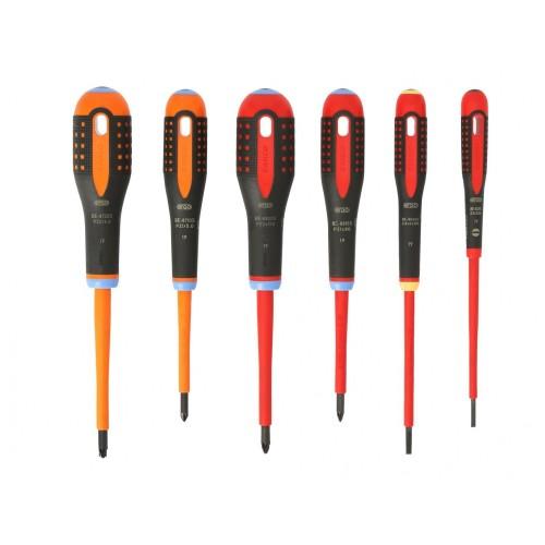 Bahco Be-9884s Ergo Vde Insulated Screwdriver Set, 6 Piece