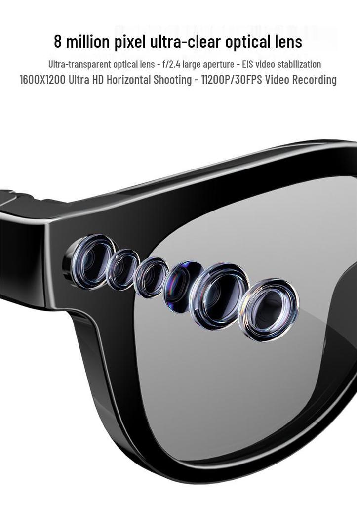 MT3 Smart Glasses: AI Translation, 8MP Video, Photography, Voice Recording, Multi-functional, Anti-shake.