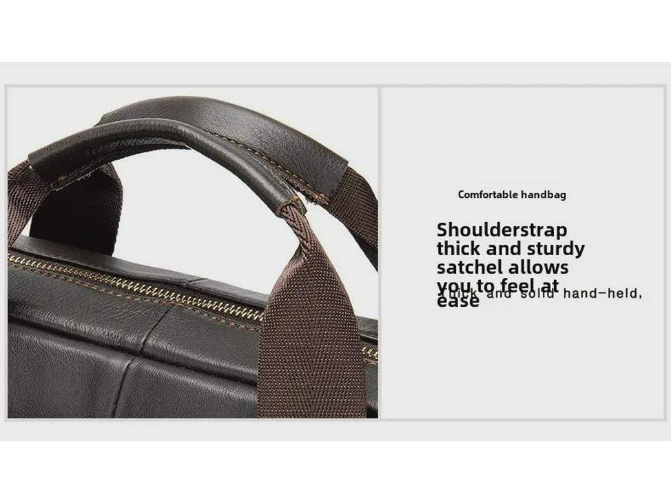 Marant Men's Leather Business Briefcase & Crossbody Bag - Trendy & Simple Design