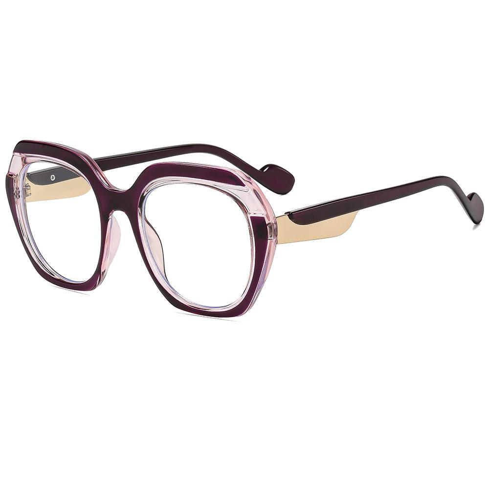 Fashionable Big Frame Anti Blue Light Women Presbyopic Glasses HD Computer Eyeglass Reading Strength 0 to +6 0