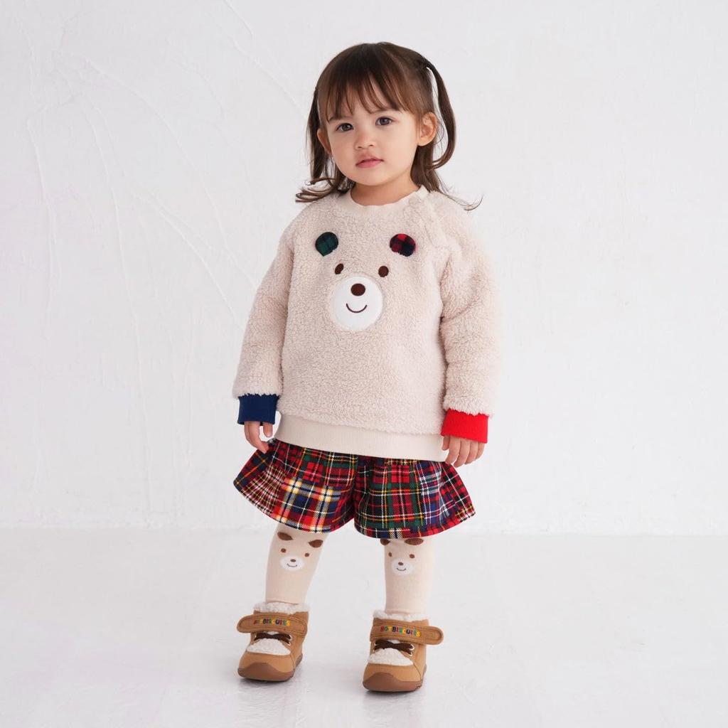 MIKIHOUSE HOT BISCUITS Sweatshirt für Jungen und Mädchen, Elfenbein, Größe 110cm, 73-5607-493