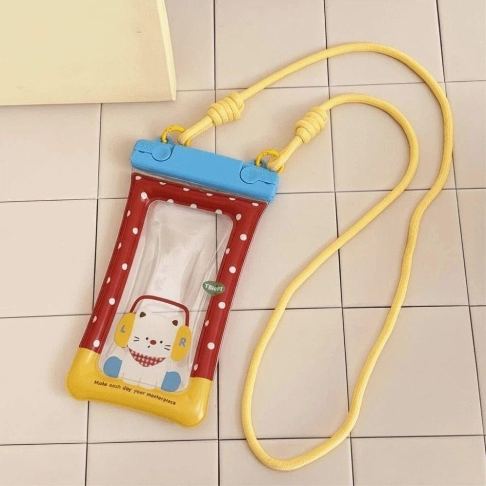 Cartoon Animal Printed Waterproof Phone Pouch Crossbody Dry Bag The Water-Sprinkling Festival