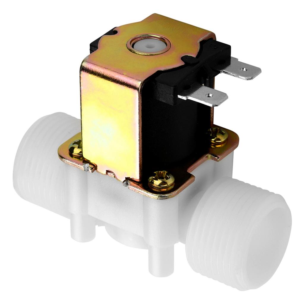 DC 12V DN20 G34" Plastic Electromagnetic Valve Normally Closed Water Inlet Switch