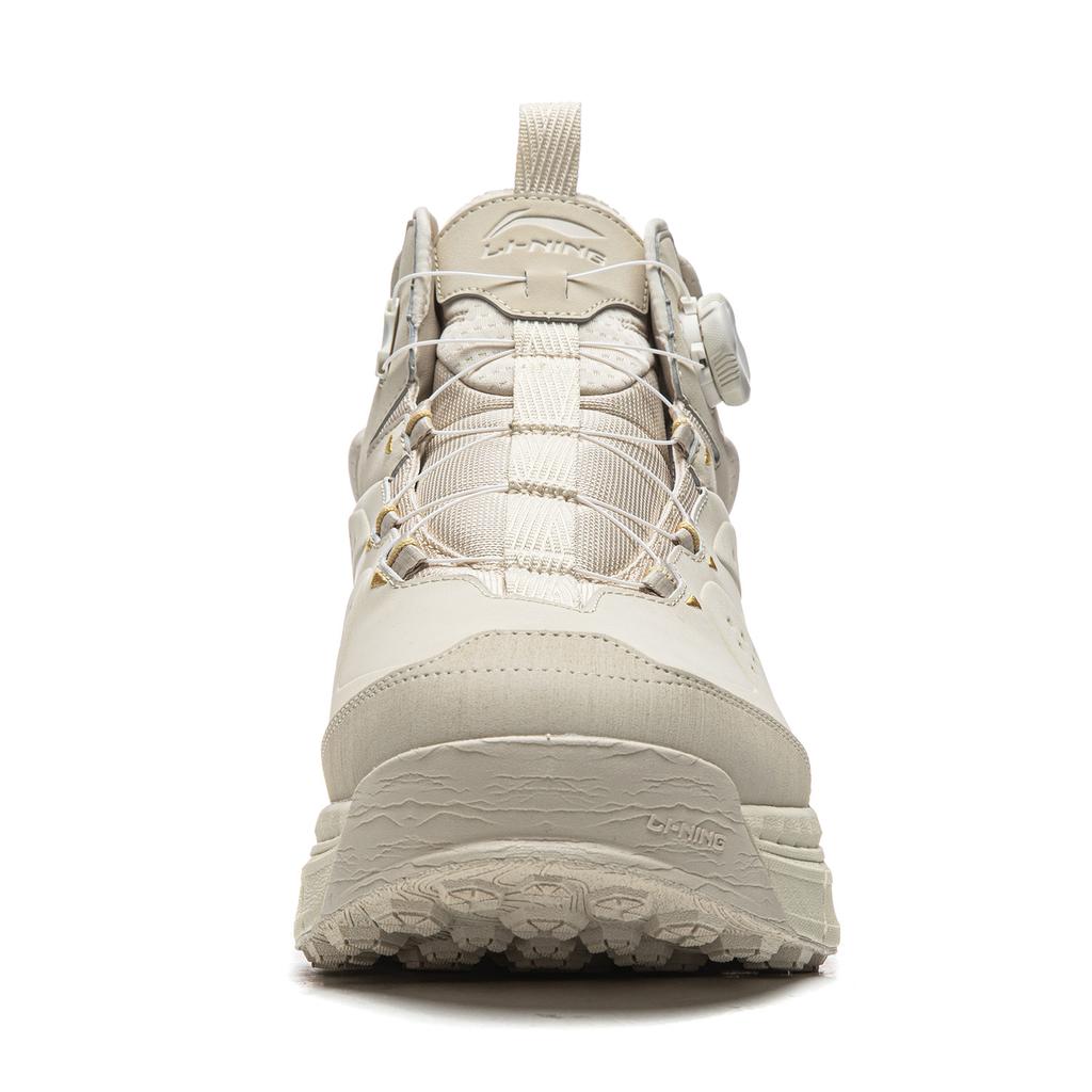 Li Ning Star Path 2 Cushioning Slip Resistant Abrasion Resistant Support Mid top Casual Shoes Unisex Oyster Gray AGLV283-1