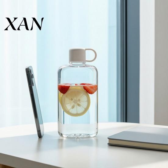 Outdoor-Sport-Trinkflasche Tragbar Tritan Flache Wasserflasche, Leichtes Schlankes Design, Groß Kompakt für Wandern Kapazität Auslaufsicherer Wasserkocher, Reisen