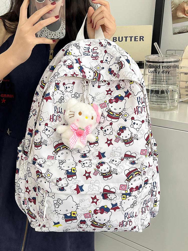 Lekki plecak Hello Kitty dla dziewcząt ze szkół podstawowych i średnich
